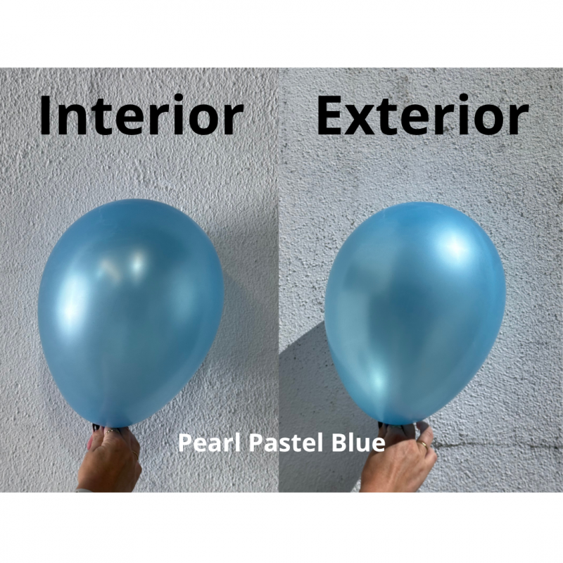25 Balões latex 18'' (45cm) Pearl Pastel Blue