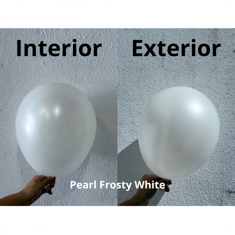 25 Balões latex 18'' (45cm) Pearl Frosty White