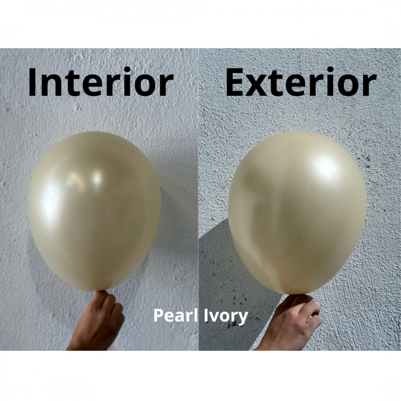 50 Balões latex 11'' (28cm) Pearl Ivory