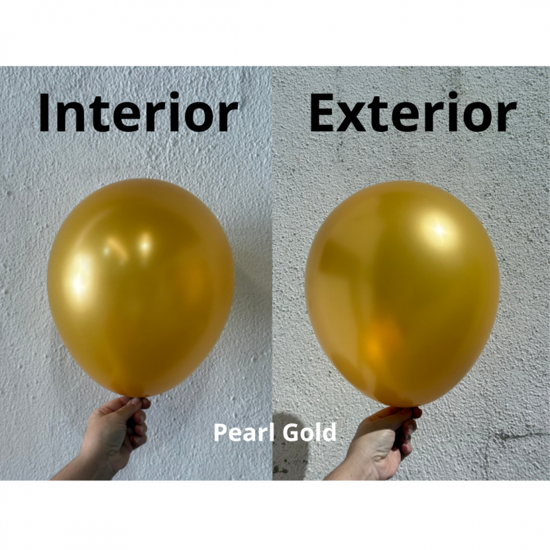 25 Balões latex 18'' (45cm) Pearl Gold