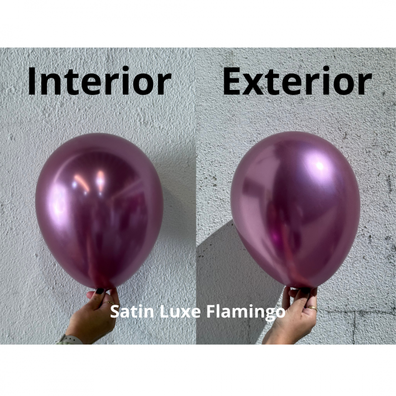 100 Balões latex 5'' (12cm) Satin Luxe™ Flamingo