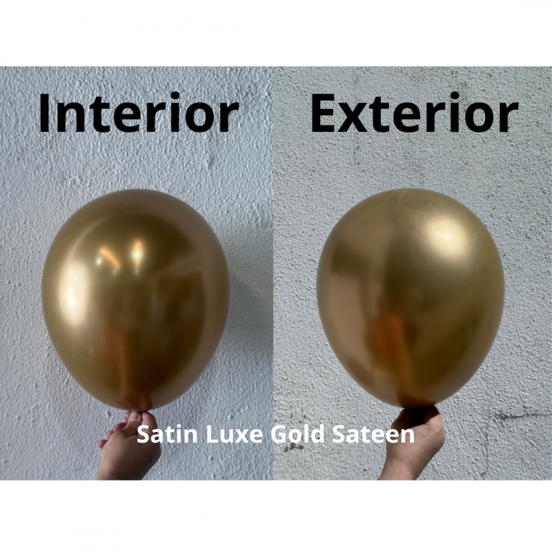 100 Balões latex 5'' (12cm) Satin Luxe™ Gold Sateen