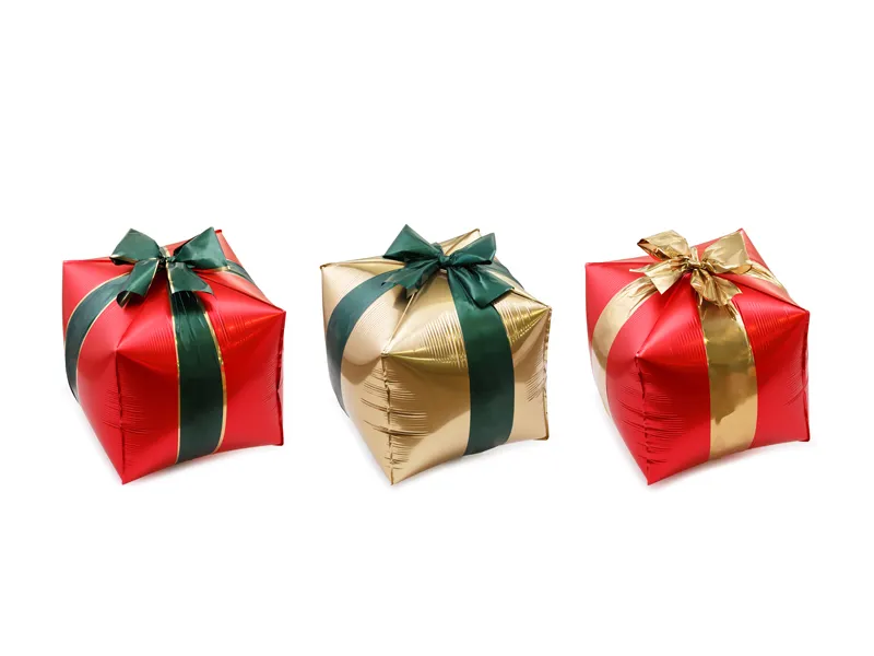 3 Balões Foil 34x36cm Presentes de Natal