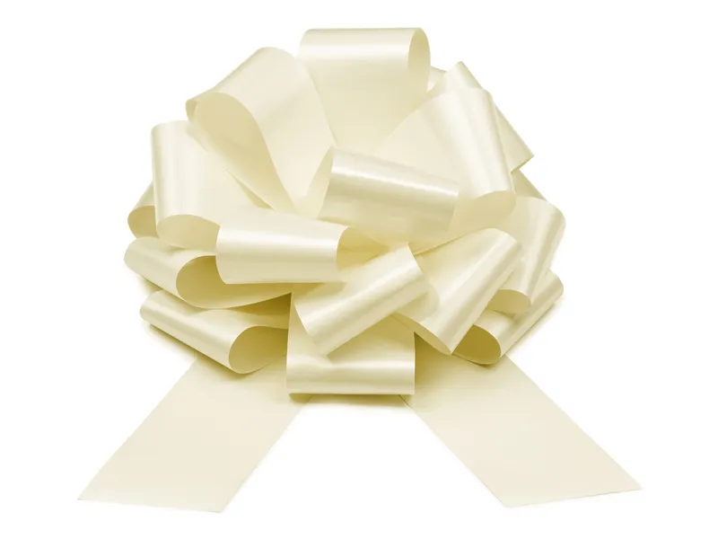 Laço Decorativo 40cm Presente Natal Branco