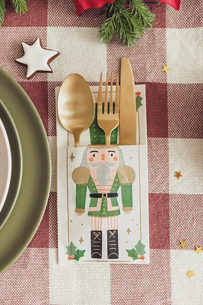 Bolsa para talheres Nutcracker Natal