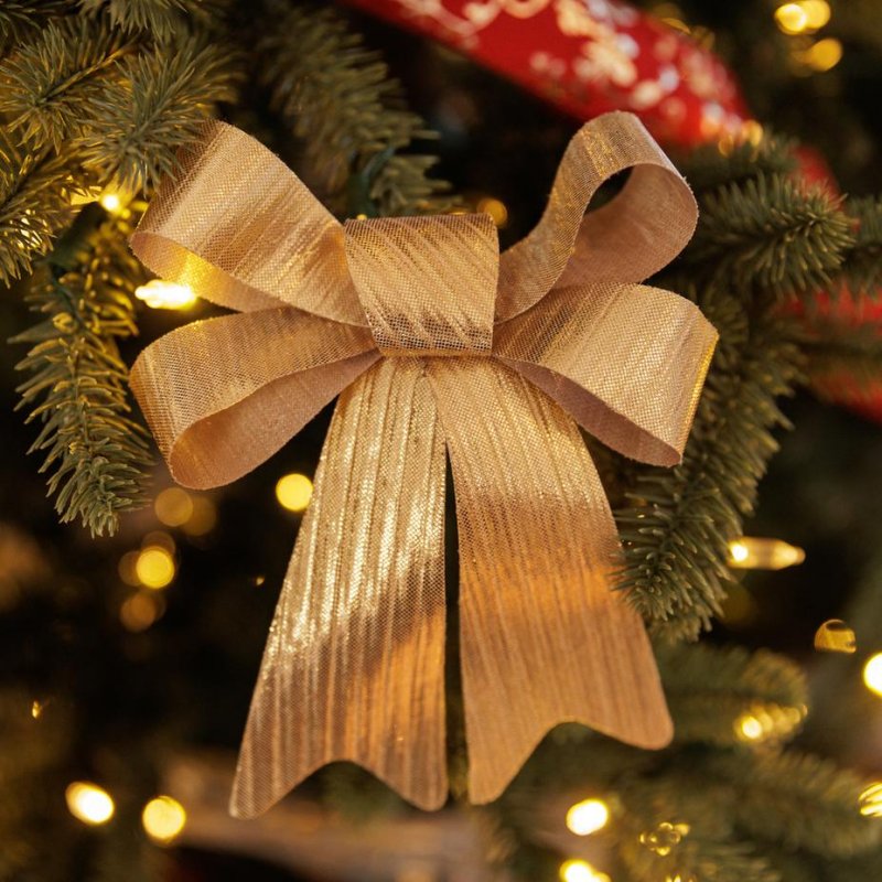 2 Laços de Juta 1x16cm Dourado Brilhante