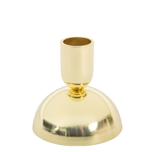 Castiçal Jacob em metal dourado 7x7cm