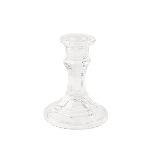 Castiçal Celestin em vidro 7,9x10,3cm