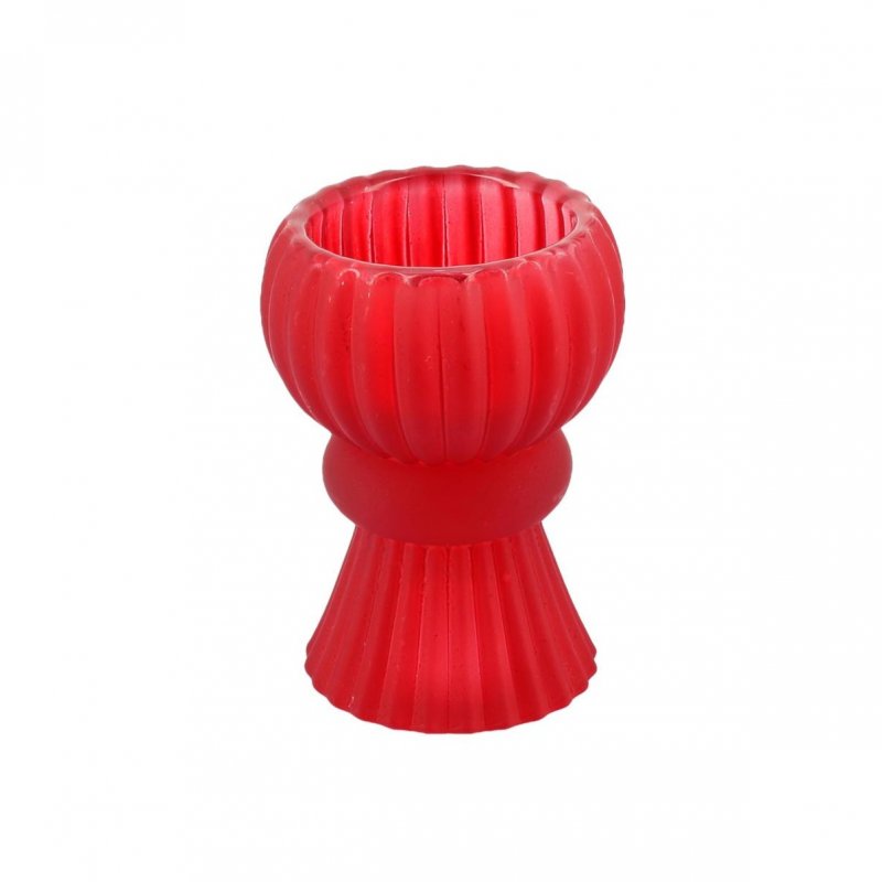 Castiçal duplo Paulette vidro fosco 5x8,5cm