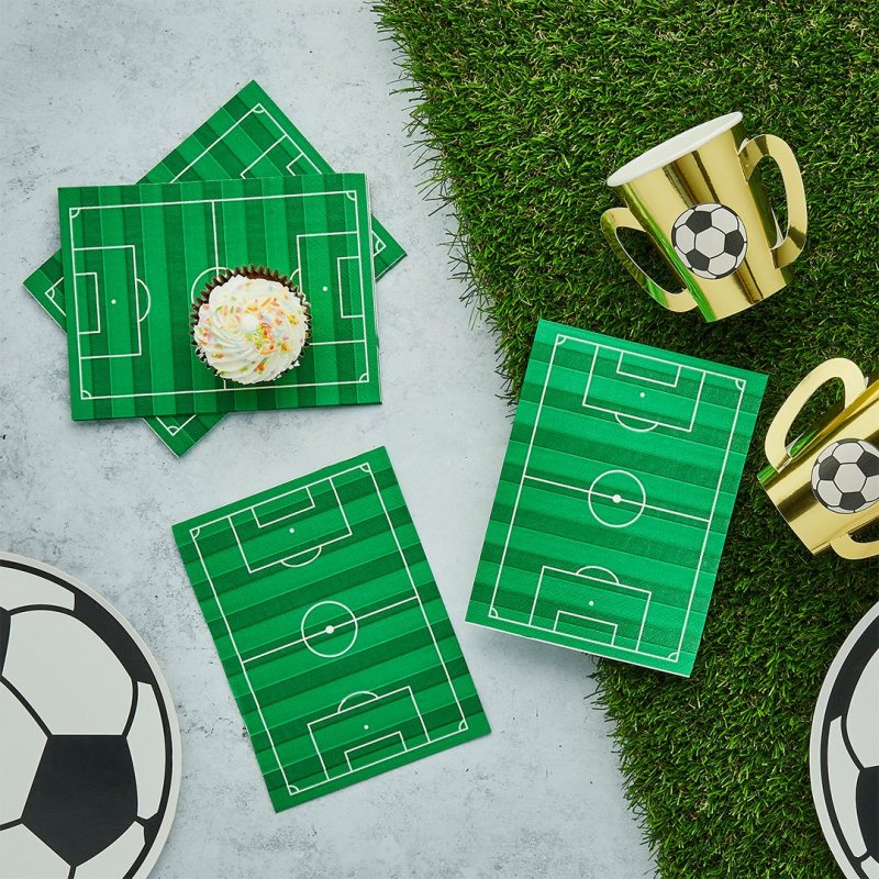 16 Guardanapos 12x16,5cm Campo de Futebol