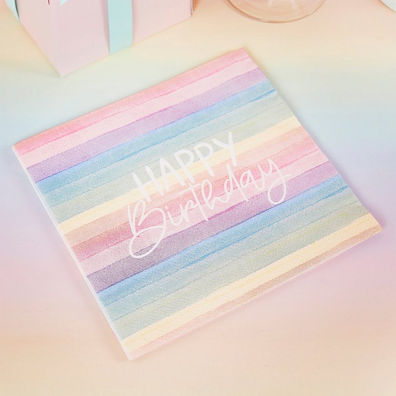 16 Guardanapos 16,5cm Eco Rainbow