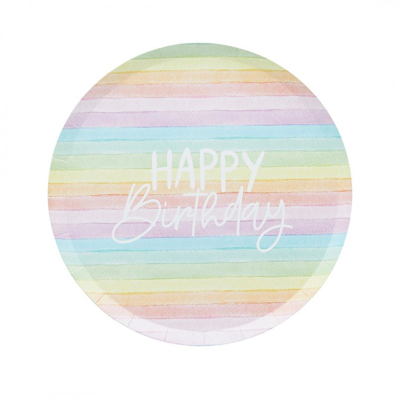 8 Pratos 22,5cm Eco Rainbow