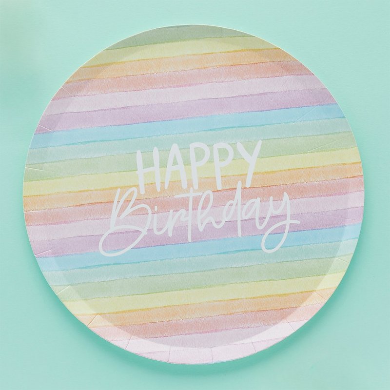 8 Pratos 22,5cm Eco Rainbow