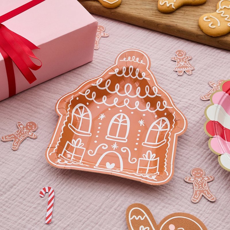 8 Pratos Gingerbread House