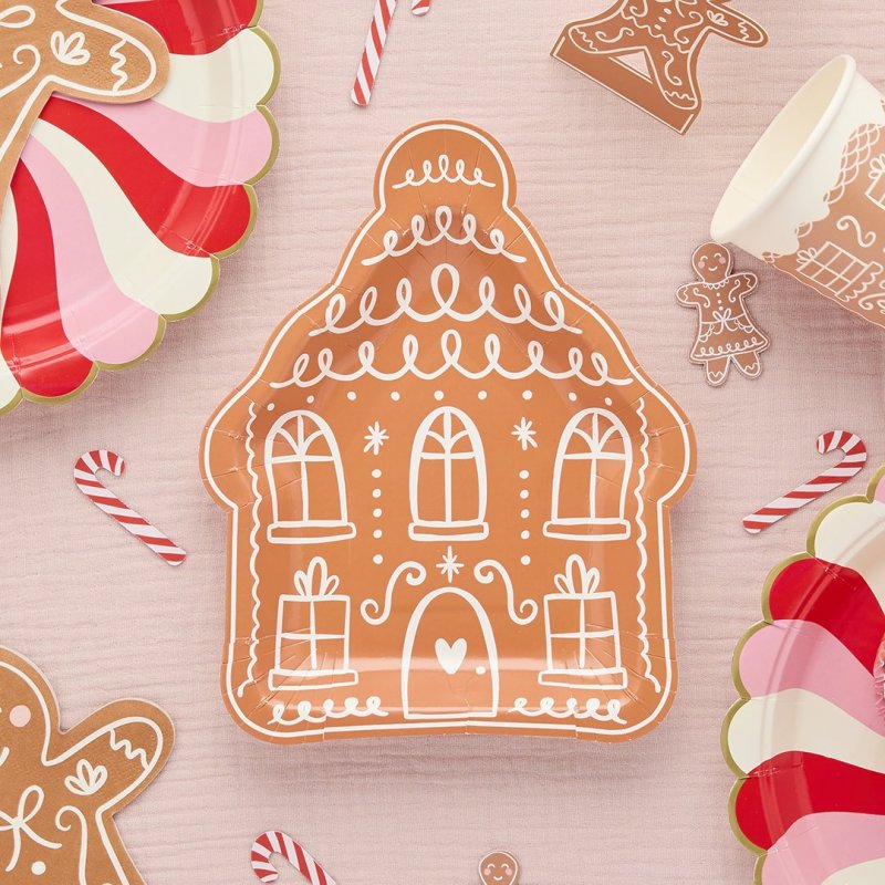 8 Pratos Gingerbread House