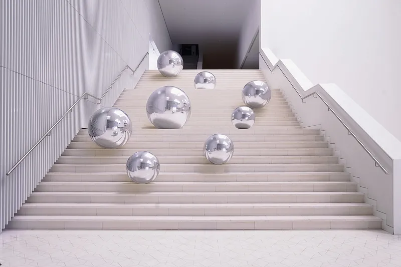 Aluguer de Mirror Ball PVC 120cm Prateado
