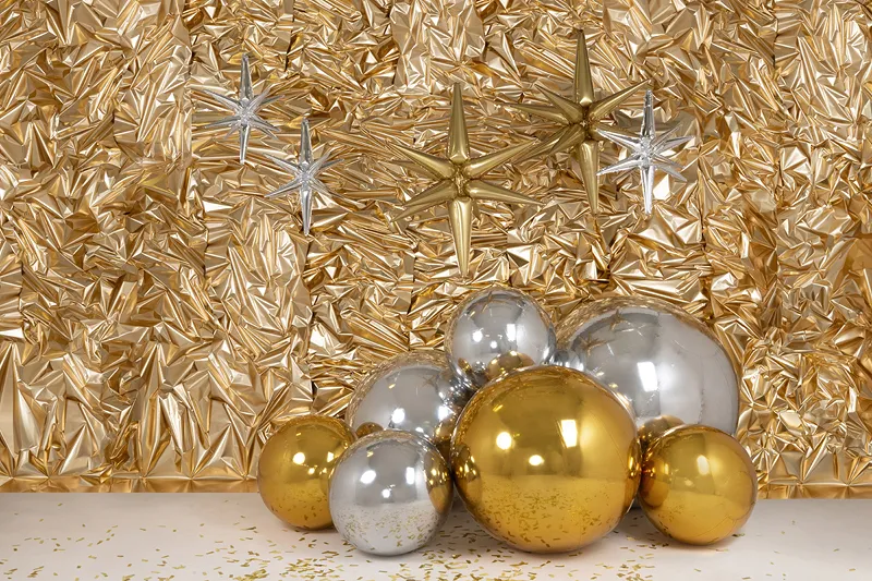 Aluguer de Mirror Ball PVC 90cm Dourado