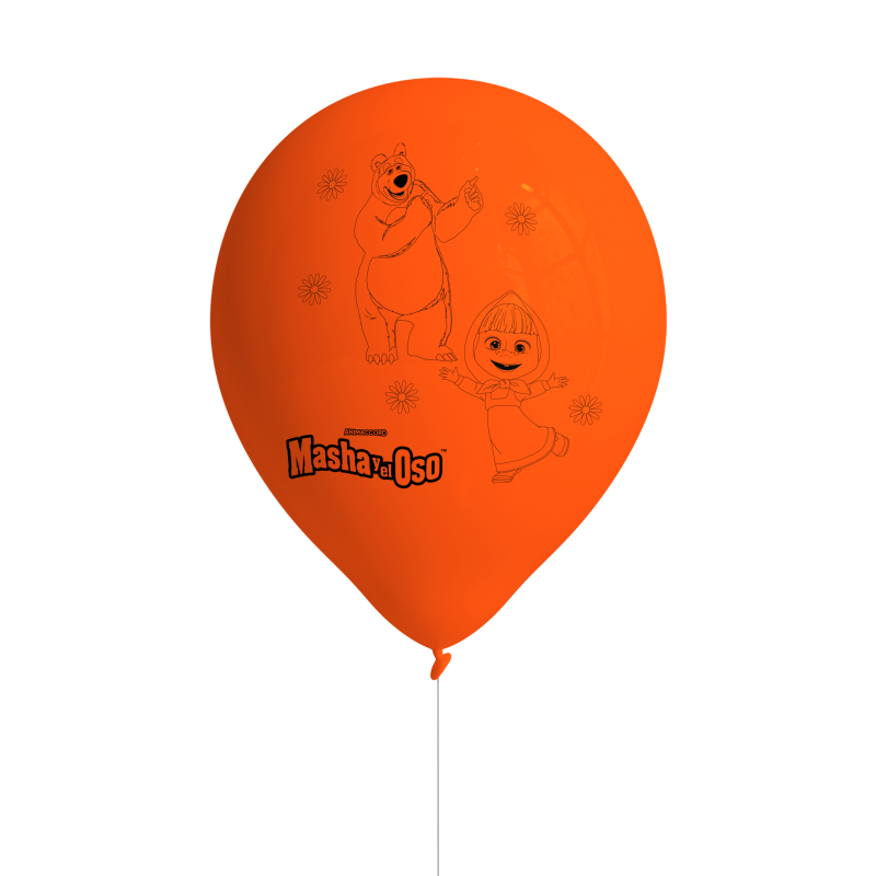 8 Balões Latex 11'' Masha e o Urso