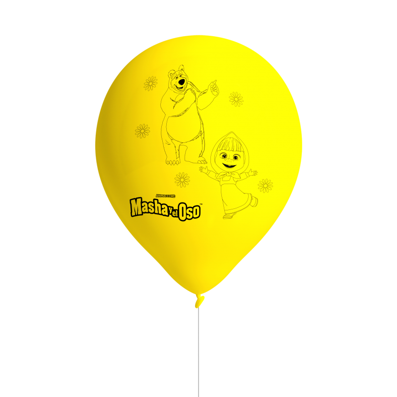 8 Balões Latex 11'' Masha e o Urso