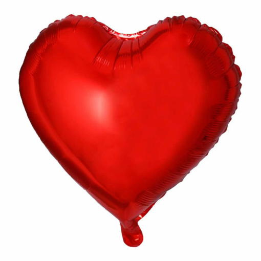 Balão Foil 18'' (45cm) Coração Vermelho Bulk