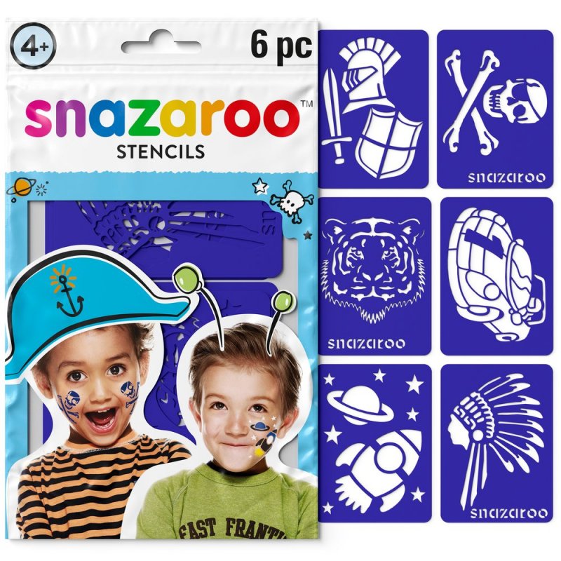 Set de 6 Stencils Snazaroo Aventura