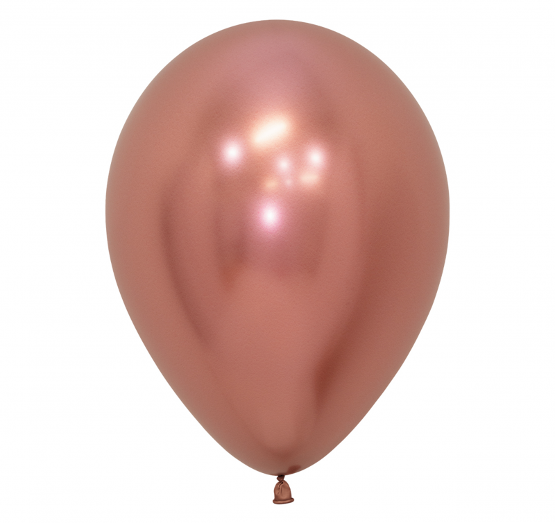 50 Balões latex R12 (30cm) - Reflex Rose Gold - 968