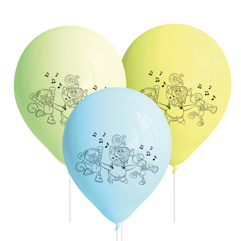 8 Balões Latex 11'' SpongeBob