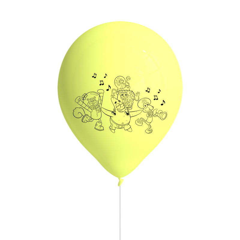 8 Balões Latex 11'' SpongeBob