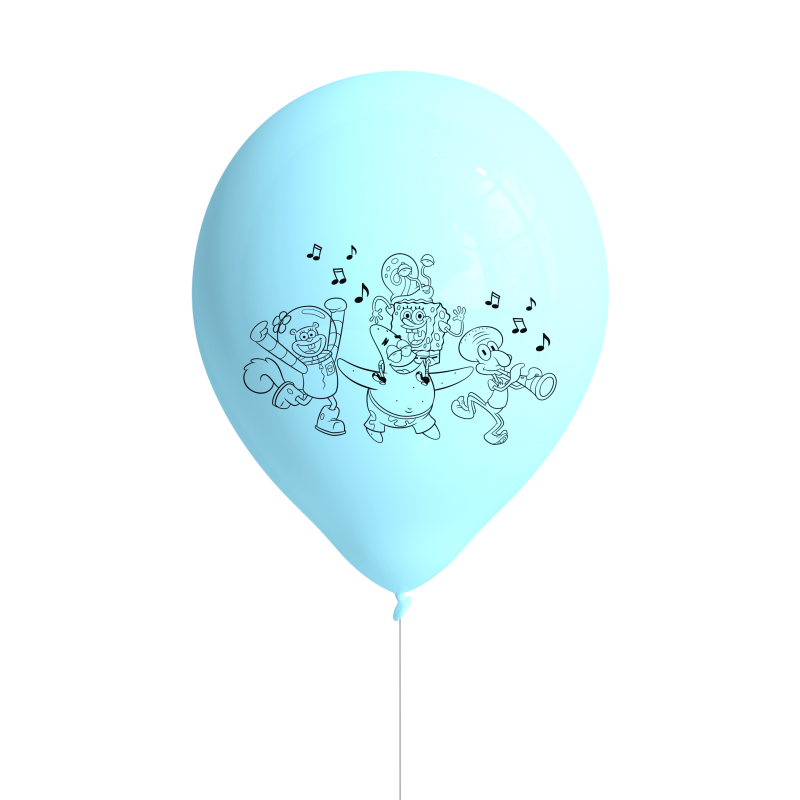 8 Balões Latex 11'' SpongeBob