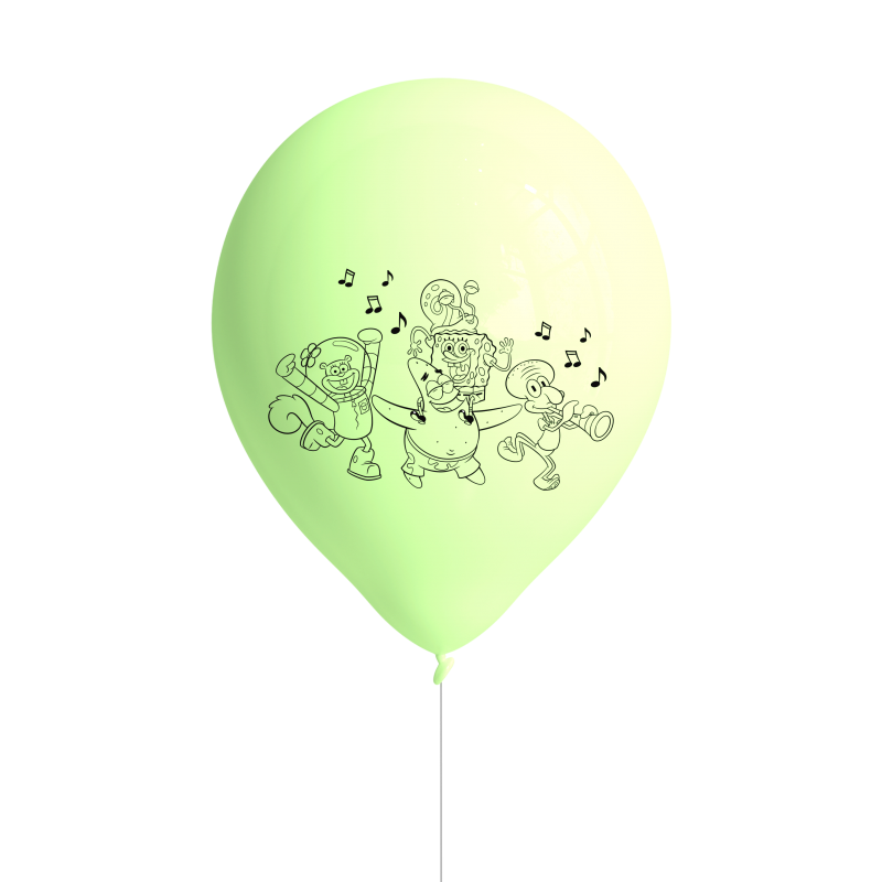 8 Balões Latex 11'' SpongeBob