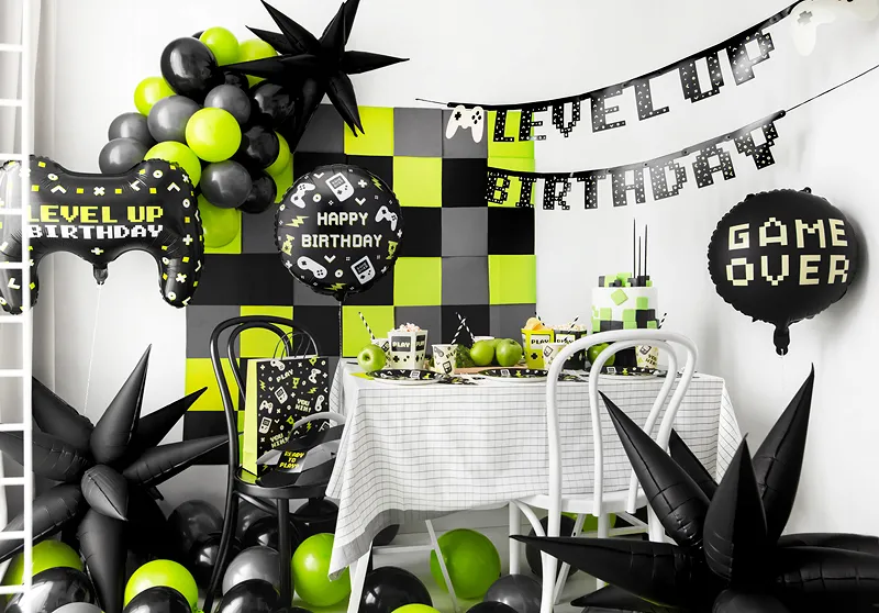 Balão Foil 35cm Happy Birthday - Gaming