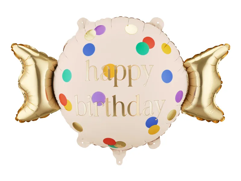 Balão Foil 61x37cm Happy Birthday Candy