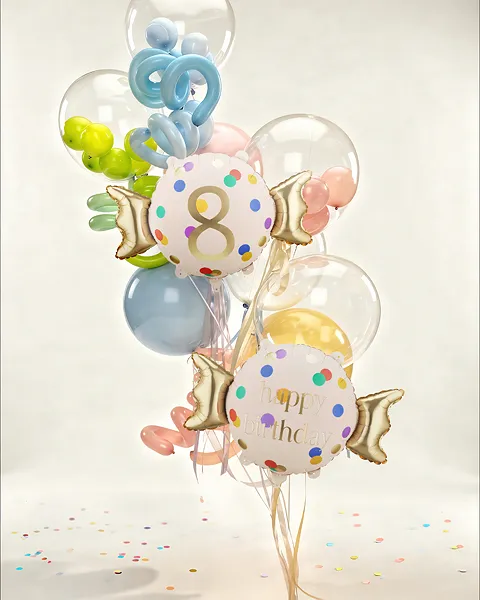 Balão Foil 61x37cm Happy Birthday Candy