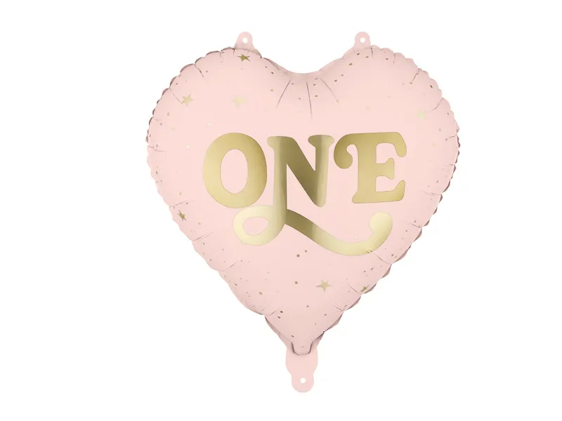 Balão Foil 45cm Coração 'One' Rosa