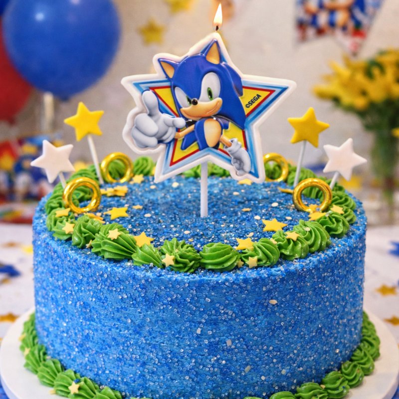 Vela de Aniversário Sonic The Hedgehog