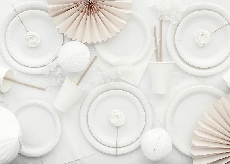 6 Pratos 18cm Branco