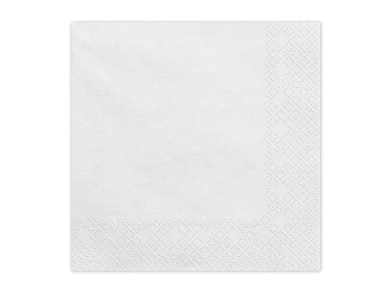 20 Guardanapos 33cm Branco