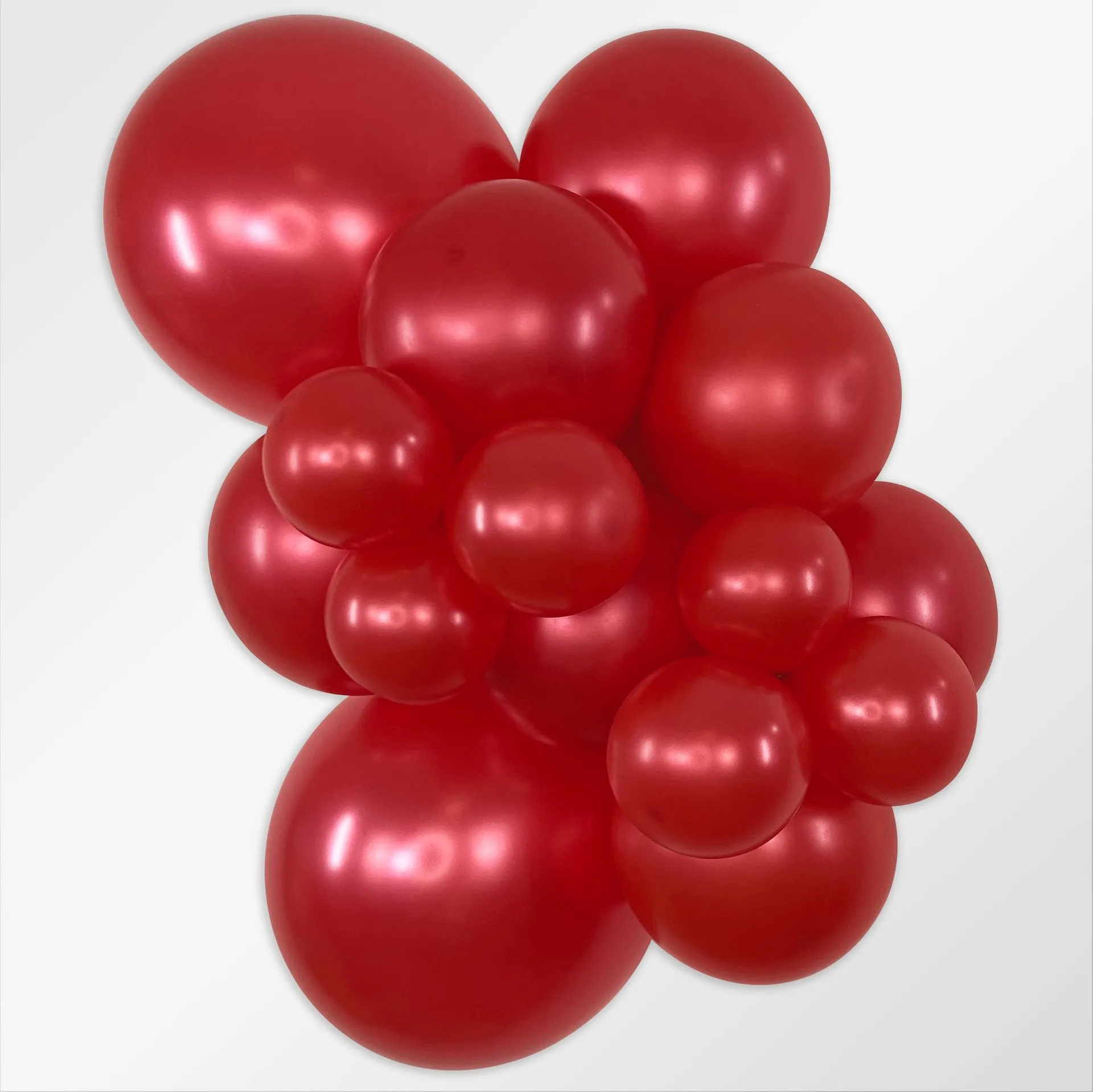 50 Balões latex R12 (30cm) - Metallic Red - 515