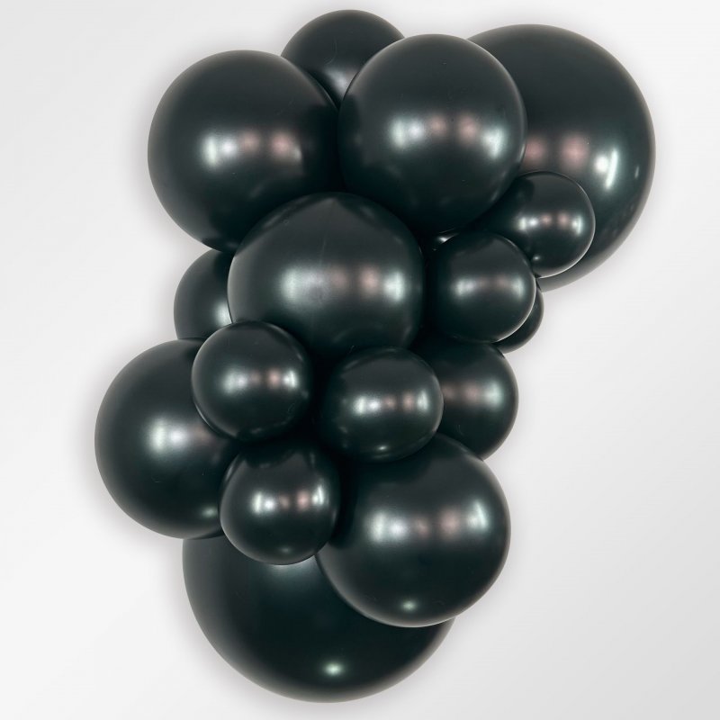 15 Balões latex R18 (45cm) - Metallic Black - 580