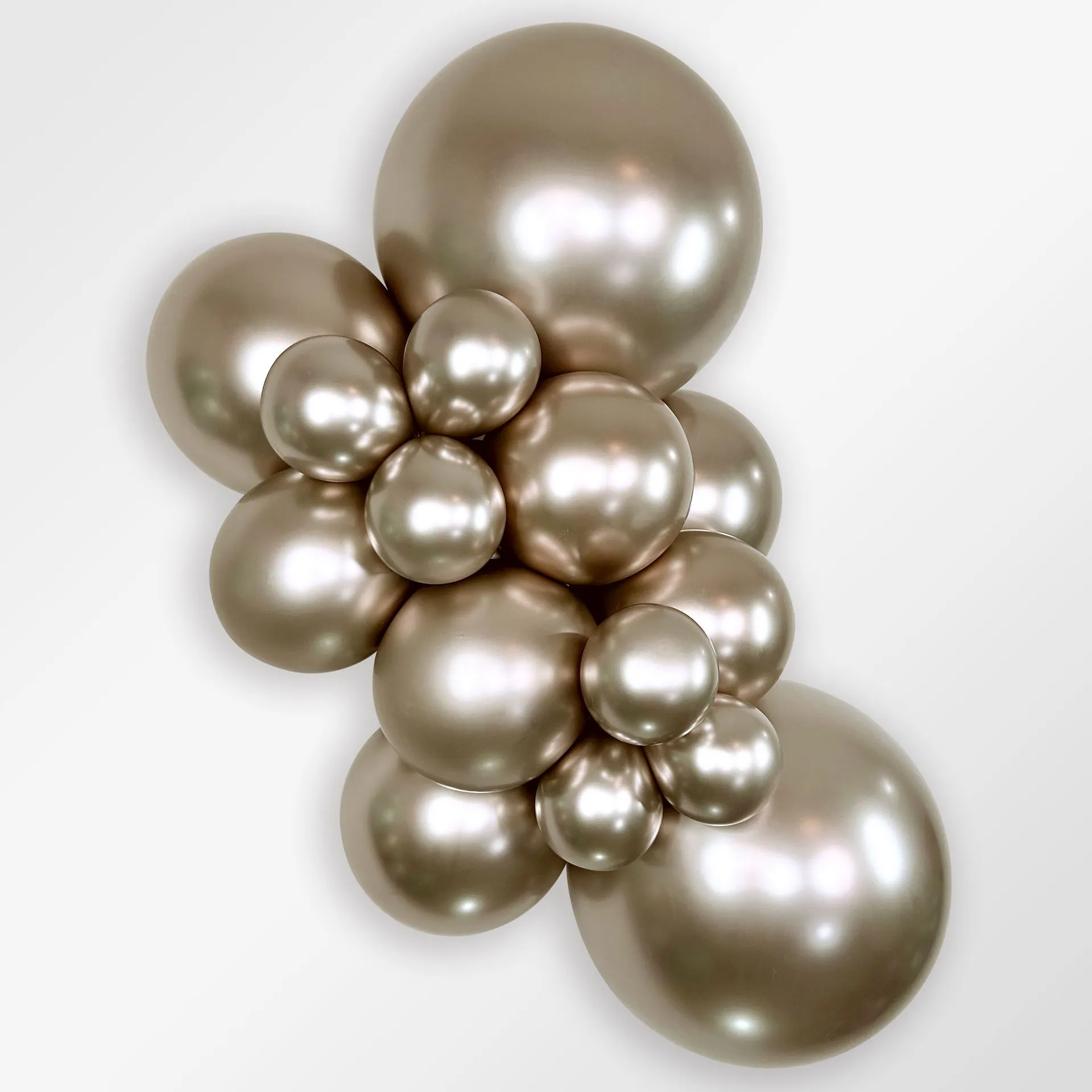 15 Balões latex R18 (45cm) - Reflex Champagne - 971