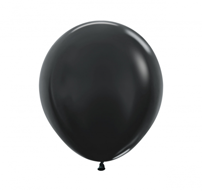 15 Balões latex R18 (45cm) - Metallic Black - 580
