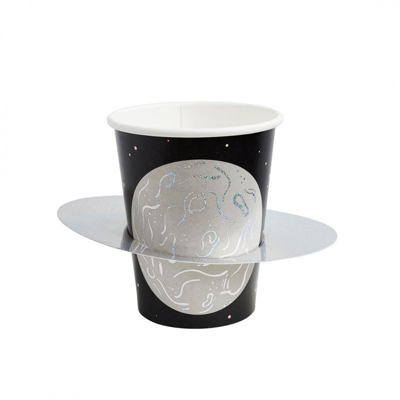 8 Copos 250ml Planetas - Espaço