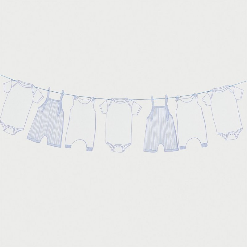 Grinalda 2,5m Babygrows Azul