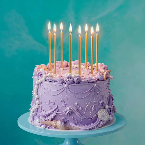 12 Velas de Aniversário 14,5cm Douradas