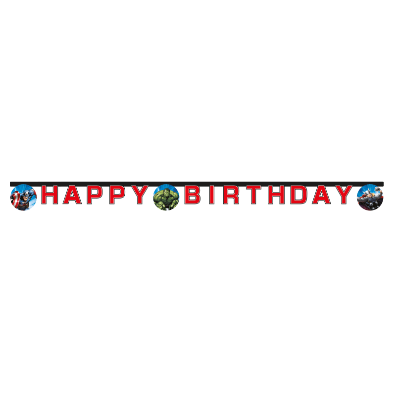 Grinalda Happy Birthday 200cm Avengers Evergreen
