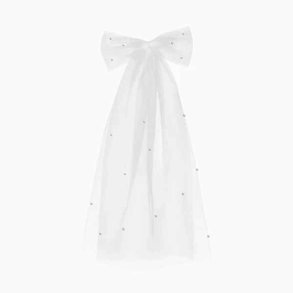 Laço Tule Branco 21,5x53cm 