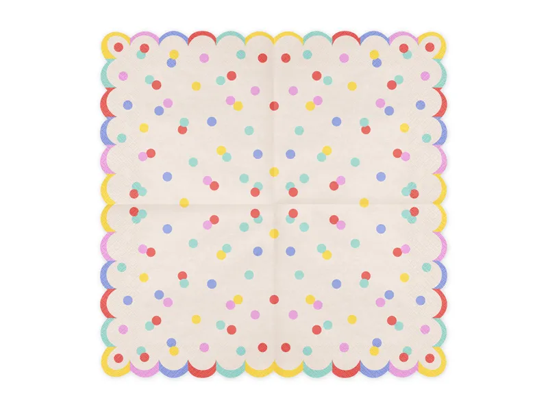 12 Guardanapos 33cm Confetti Colorido