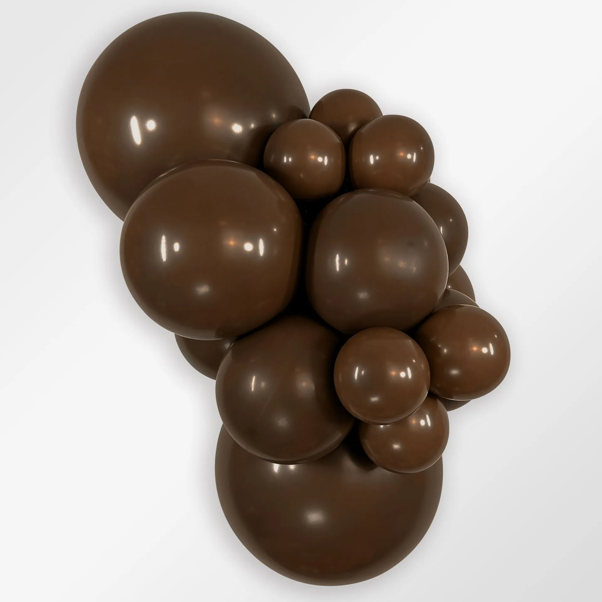 50 Balões latex R12 (30cm) - Chocolate Brown - 076