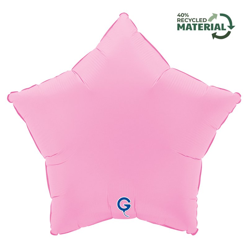 Balão Foil 18'' Estrela Soft Matte Sakura - Rosa Claro