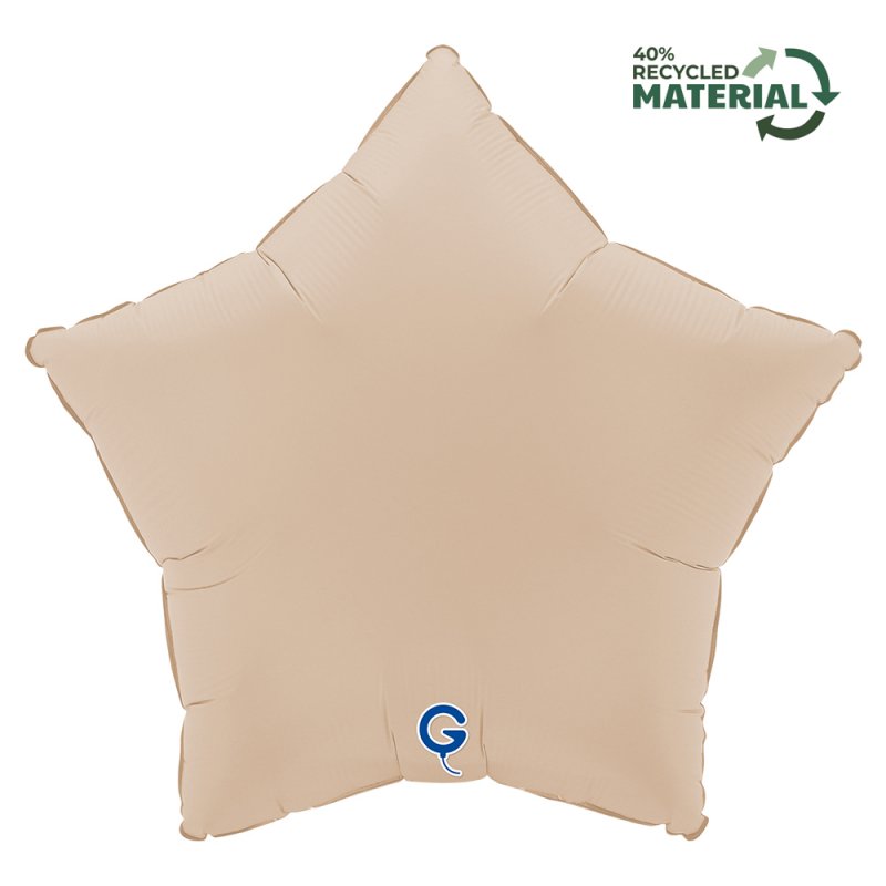 Balão Foil 18'' Estrela Soft Matte Cappuccino - Bege